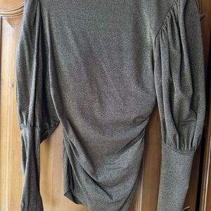 Gold metallic top by Nicole Miller Artelier.